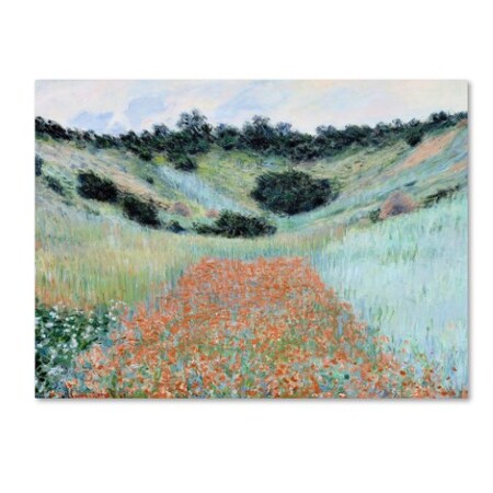 Trademark Fine Art Monet 'Poppy Field Near Giverny' Canvas Art, 18x24 AA00658-C1824GG
